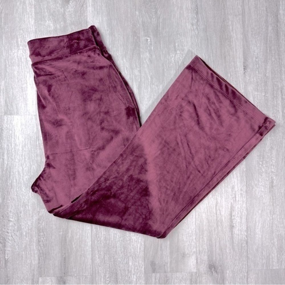 INC Women's L NWT Burgundy Red Velvet Drawstring Lounge Sweatpants